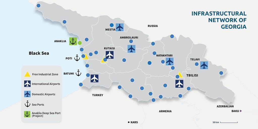 Инфраструктура Грузии отлично подходит для международной логистики
