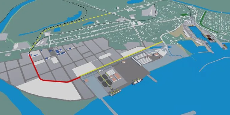 Plan of the industrial zone of Poti